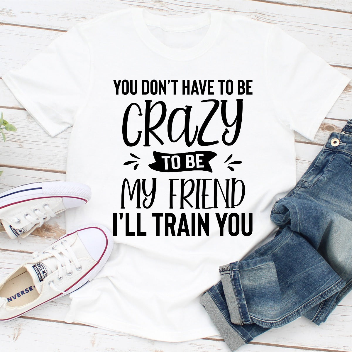 You Don't Have To Be Crazy To Be My Friend I'll Train You T-Shirt